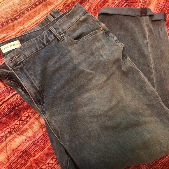 Lane Bryant Boyfriend Jeans Cuffed Hem - Picture 1 of 10